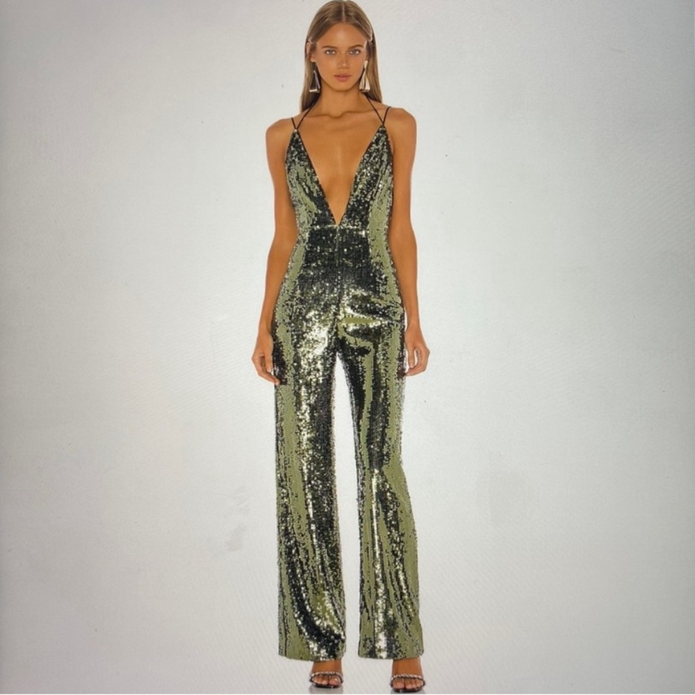 ⚡️ NWT Callie Jumpsuit by Camila Coalho - Green  🖤